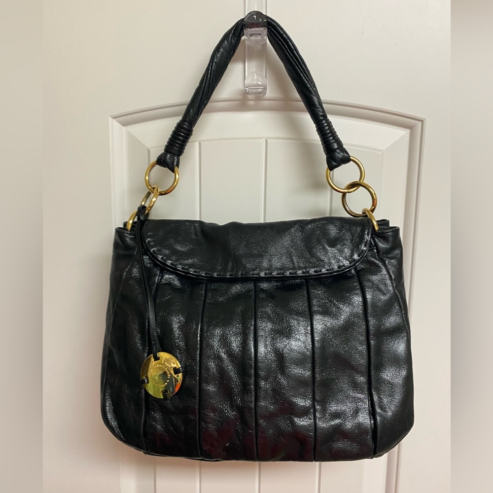 Donald J Pliner Black Leather Handbag